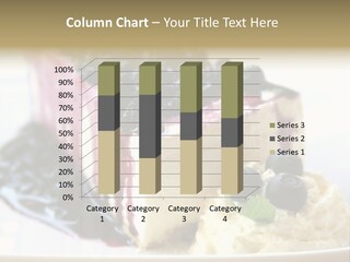 Blueberry Cheesecake Slice PowerPoint Template