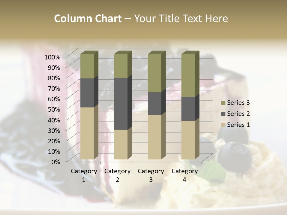 Blueberry Cheesecake Slice PowerPoint Template