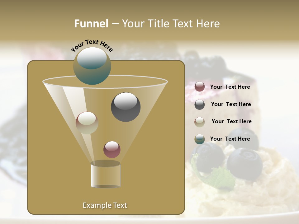 Blueberry Cheesecake Slice PowerPoint Template