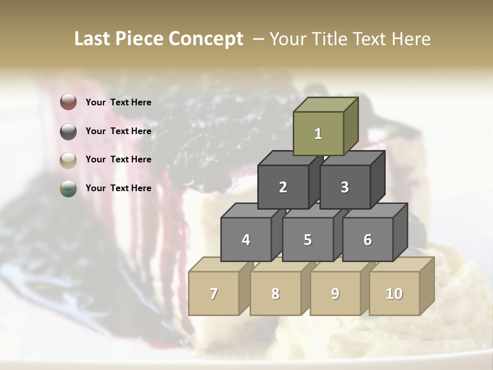Blueberry Cheesecake Slice PowerPoint Template
