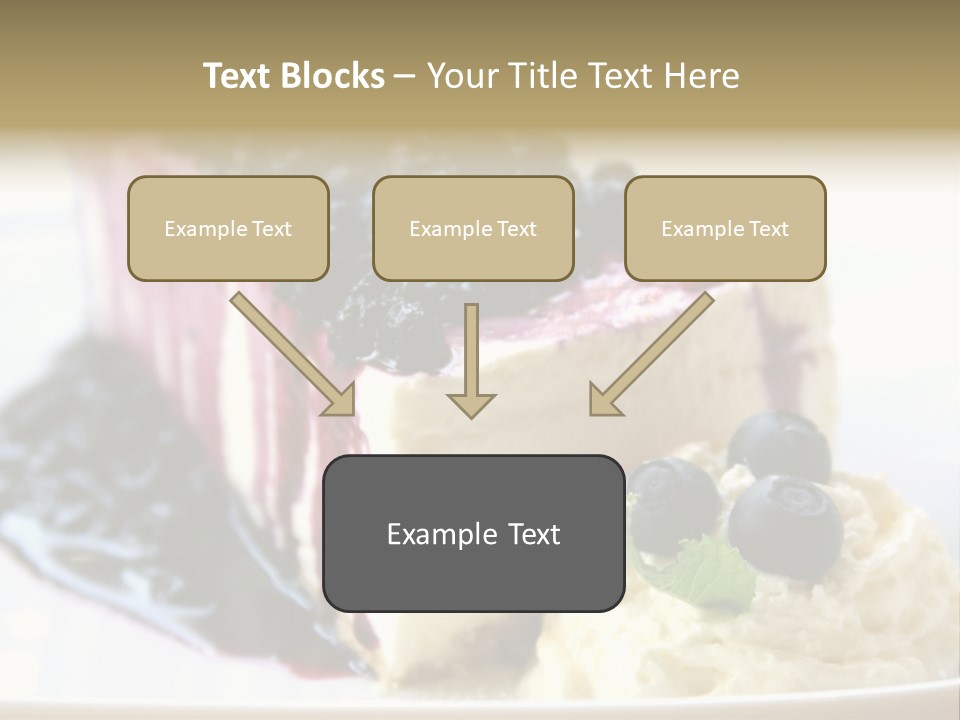 Blueberry Cheesecake Slice PowerPoint Template
