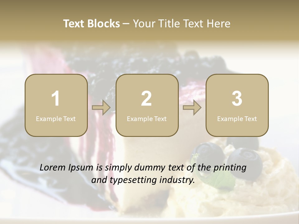 Blueberry Cheesecake Slice PowerPoint Template