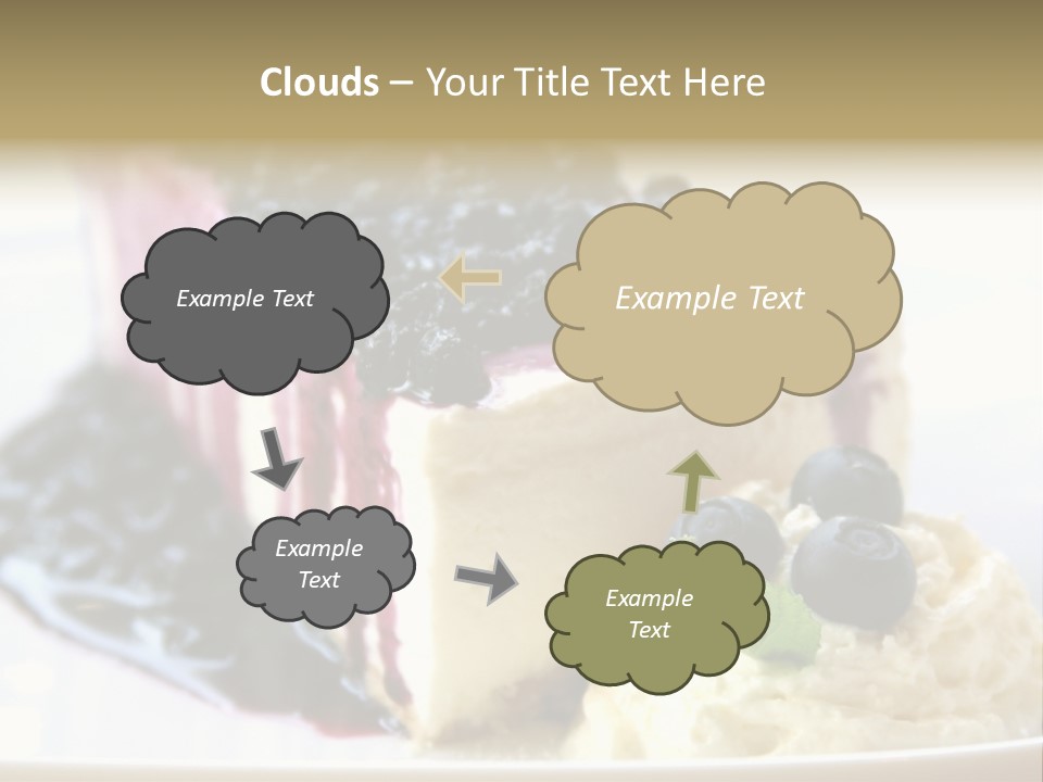 Blueberry Cheesecake Slice PowerPoint Template