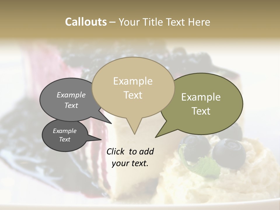 Blueberry Cheesecake Slice PowerPoint Template