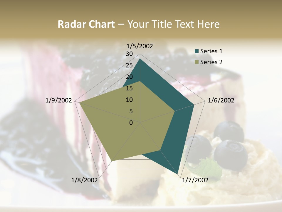 Blueberry Cheesecake Slice PowerPoint Template