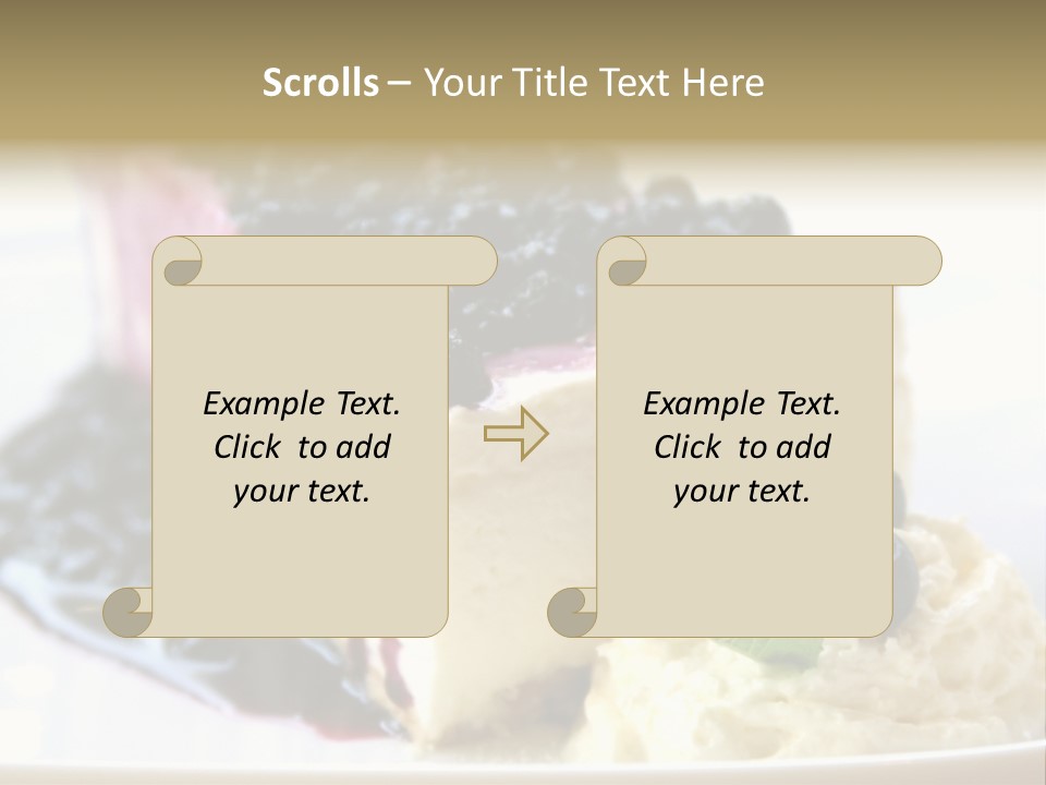 Blueberry Cheesecake Slice PowerPoint Template