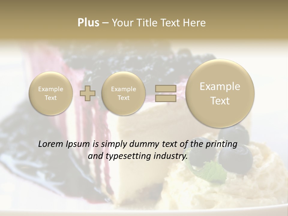 Blueberry Cheesecake Slice PowerPoint Template