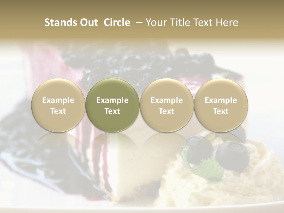 Blueberry Cheesecake Slice PowerPoint Template