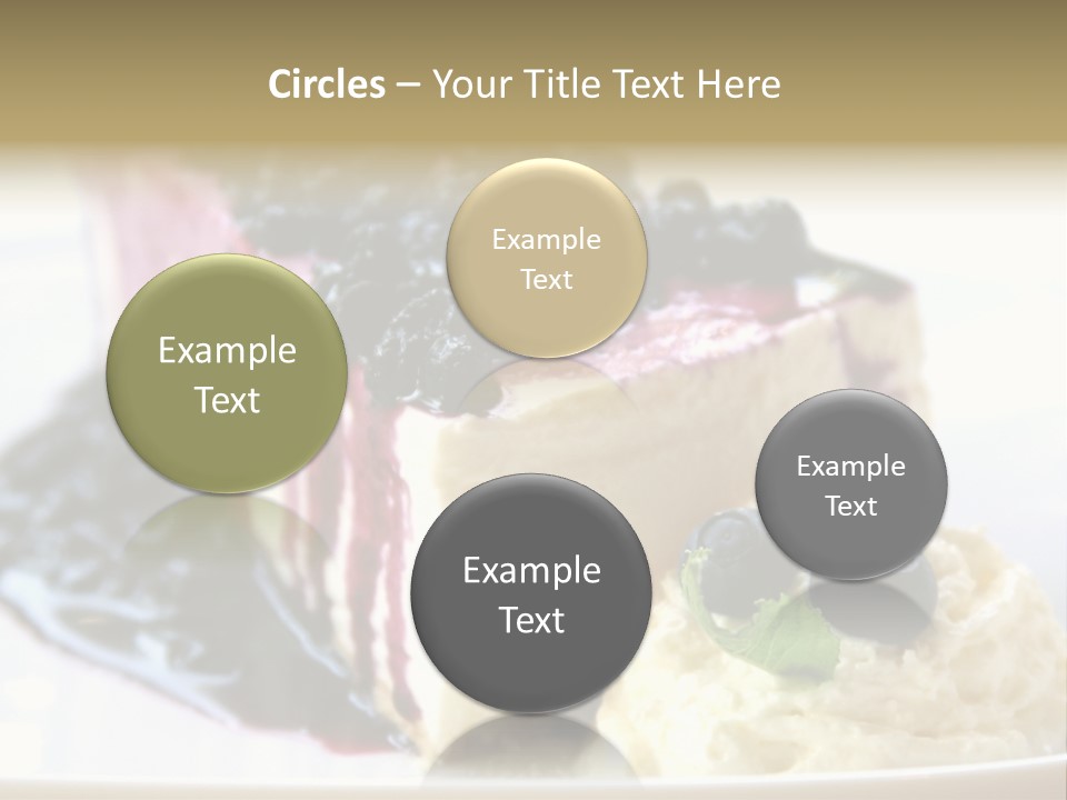 Blueberry Cheesecake Slice PowerPoint Template