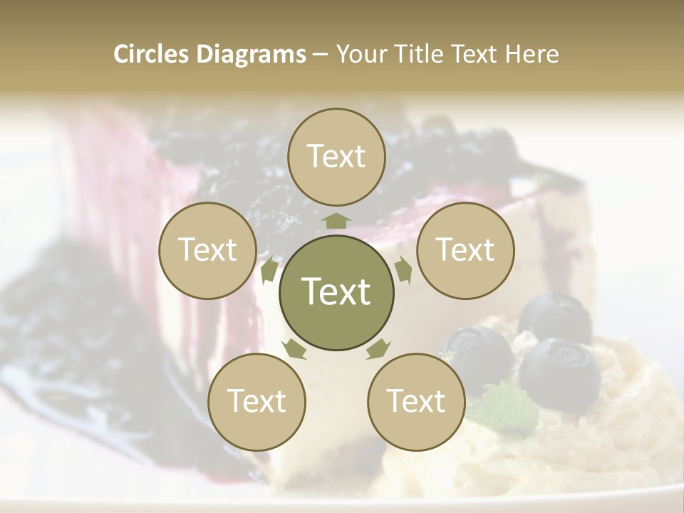 Blueberry Cheesecake Slice PowerPoint Template