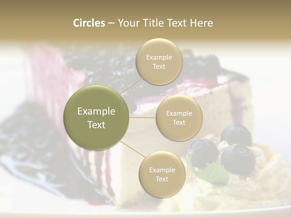 Blueberry Cheesecake Slice PowerPoint Template