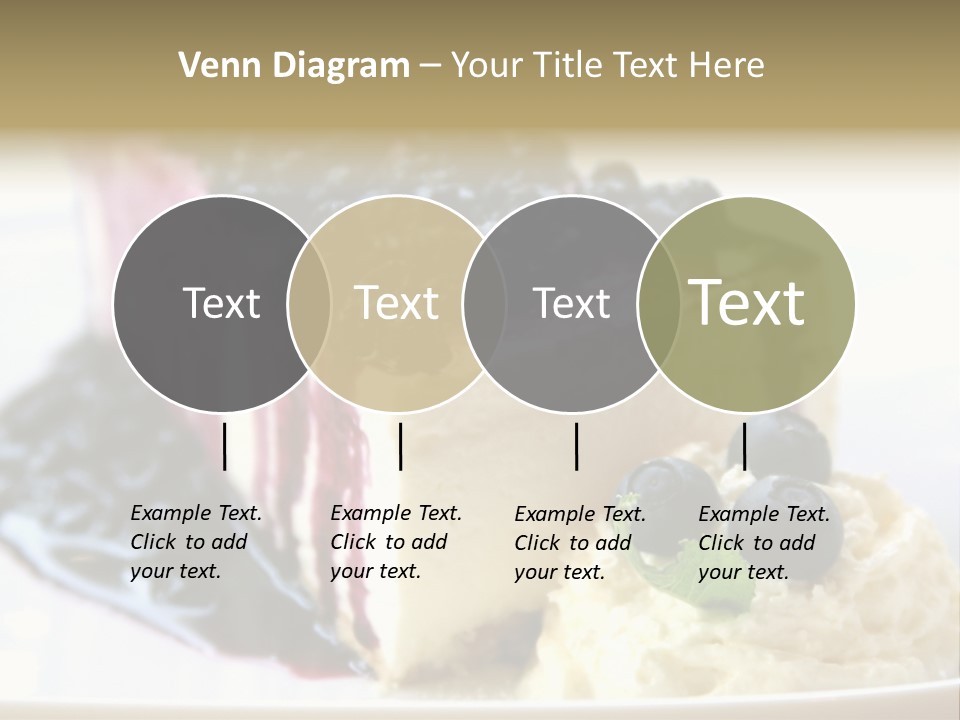 Blueberry Cheesecake Slice PowerPoint Template
