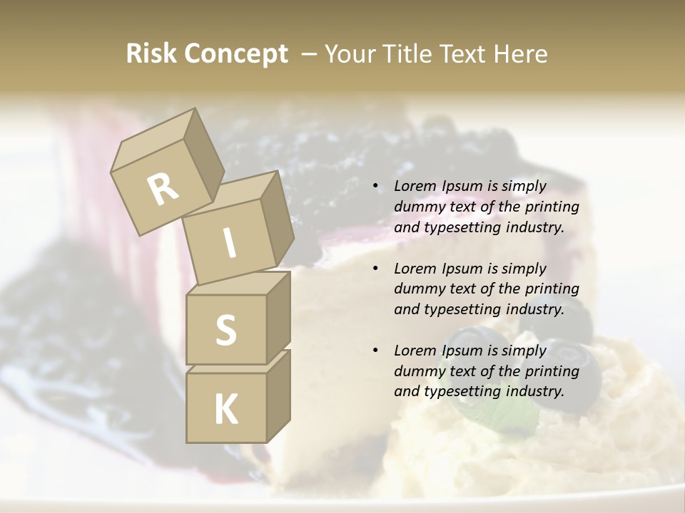 Blueberry Cheesecake Slice PowerPoint Template