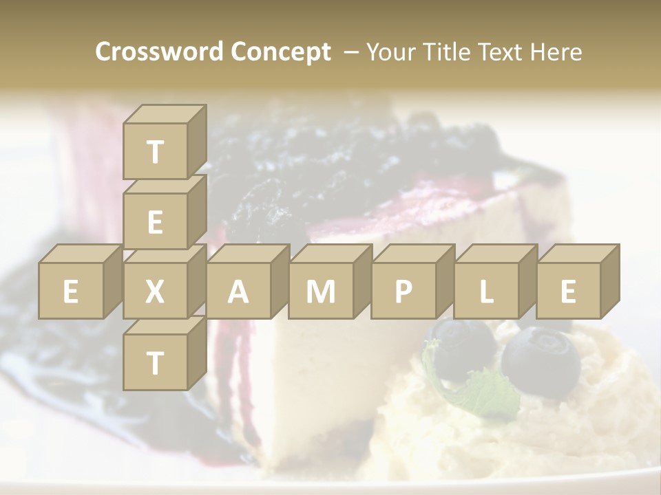 Blueberry Cheesecake Slice PowerPoint Template