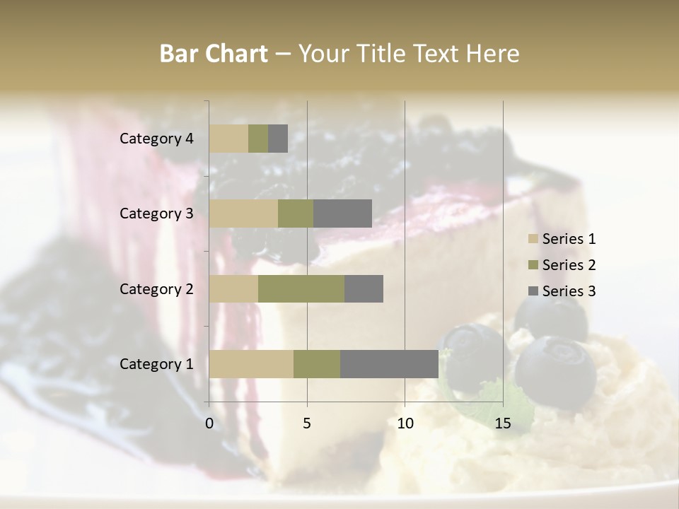 Blueberry Cheesecake Slice PowerPoint Template