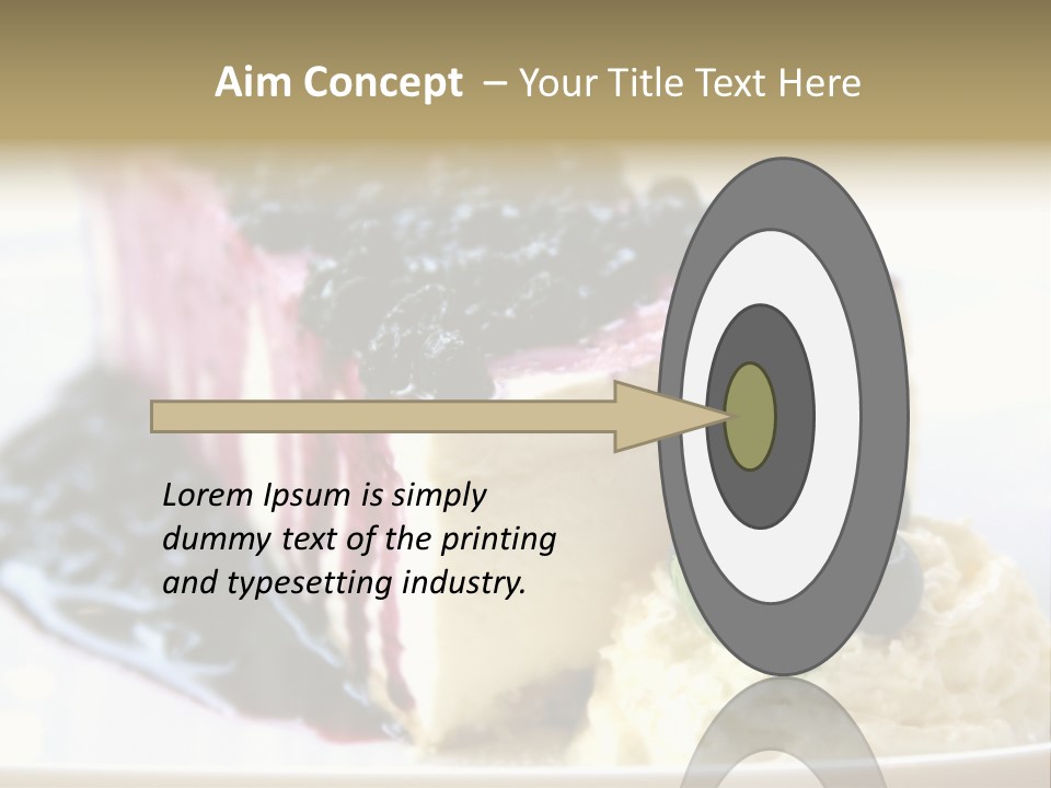 Blueberry Cheesecake Slice PowerPoint Template