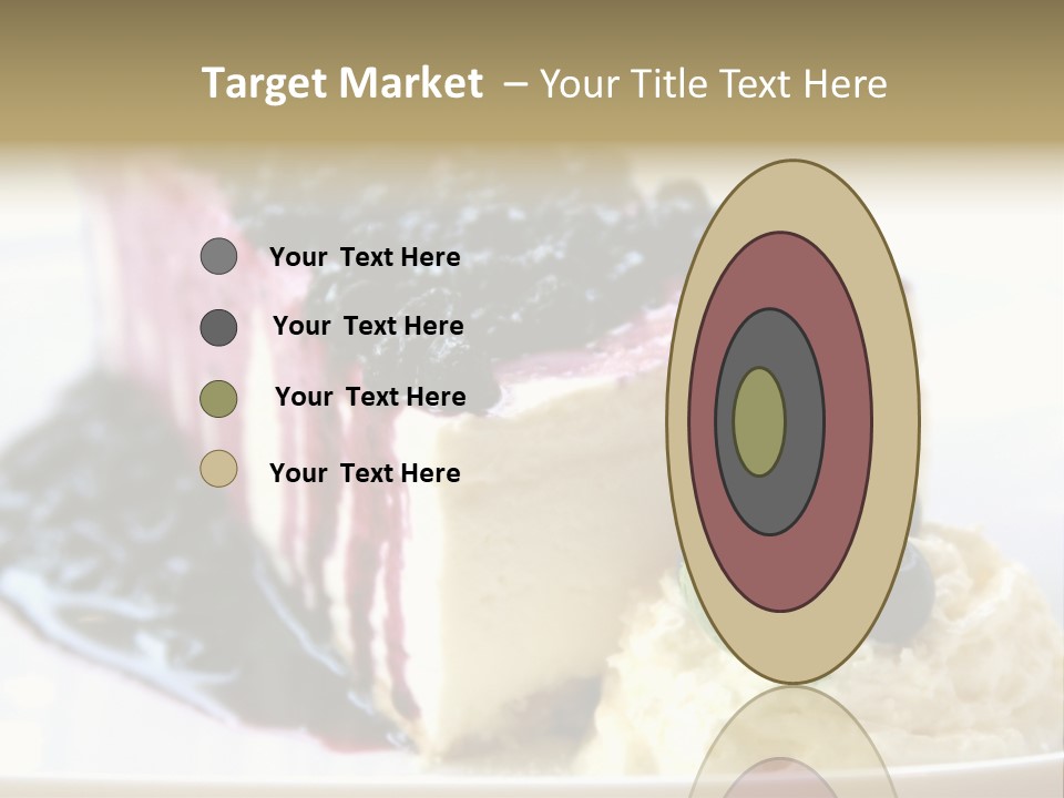 Blueberry Cheesecake Slice PowerPoint Template