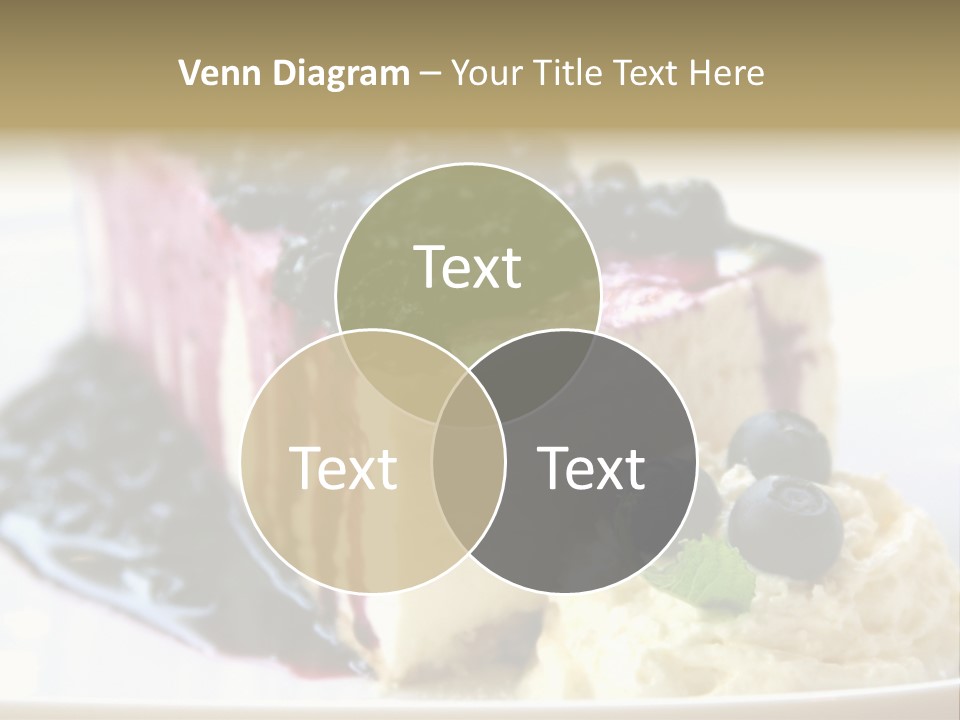 Blueberry Cheesecake Slice PowerPoint Template