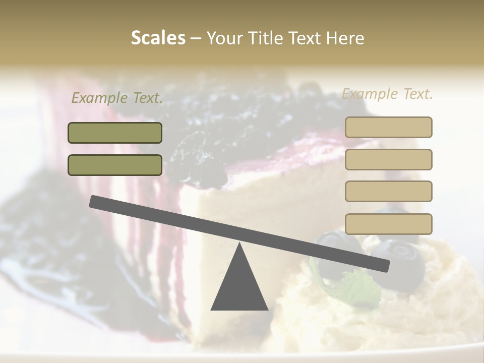 Blueberry Cheesecake Slice PowerPoint Template