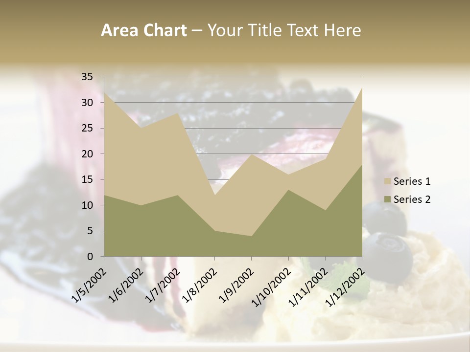Blueberry Cheesecake Slice PowerPoint Template
