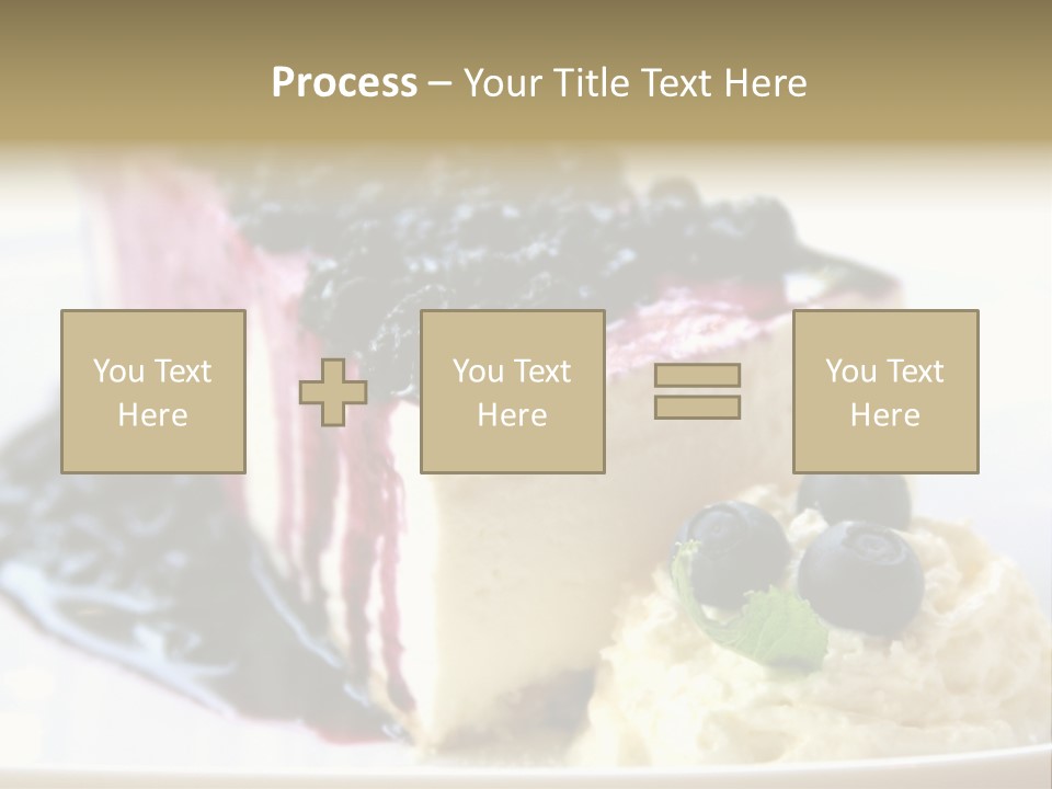 Blueberry Cheesecake Slice PowerPoint Template