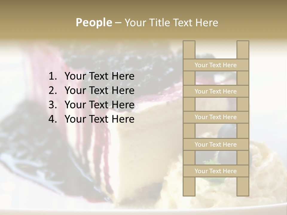 Blueberry Cheesecake Slice PowerPoint Template