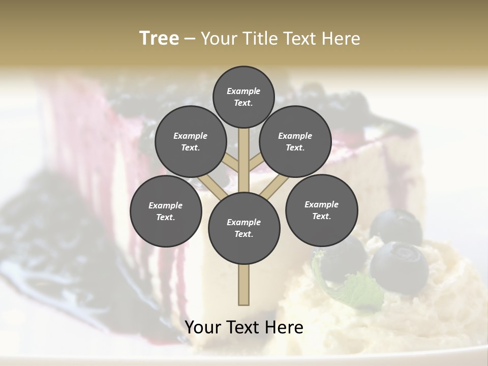 Blueberry Cheesecake Slice PowerPoint Template