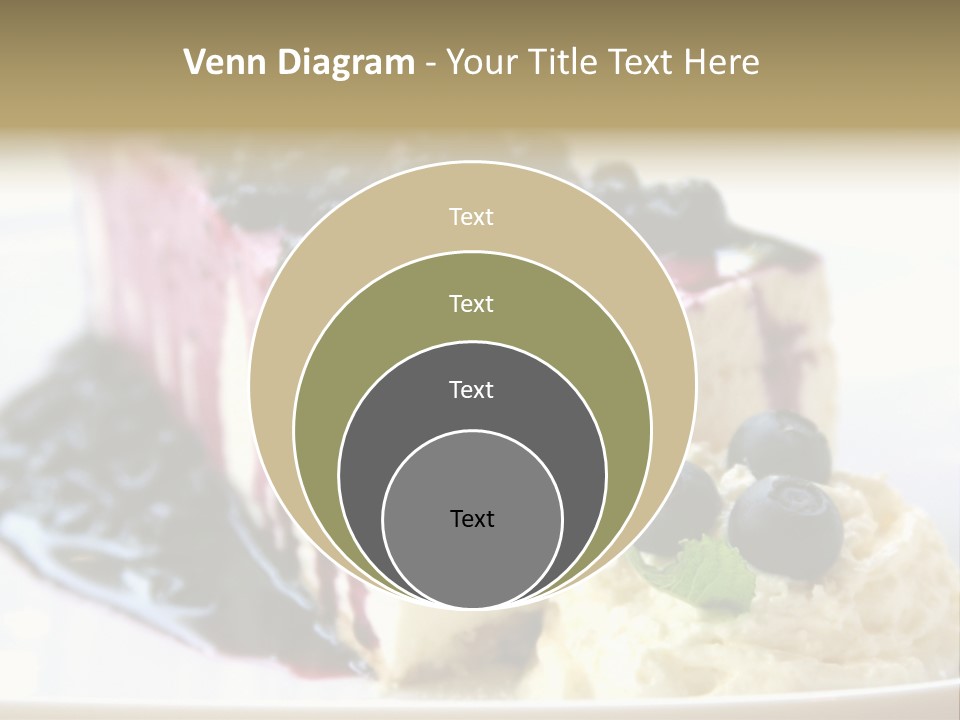 Blueberry Cheesecake Slice PowerPoint Template