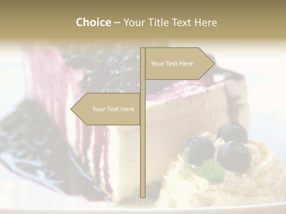 Blueberry Cheesecake Slice PowerPoint Template