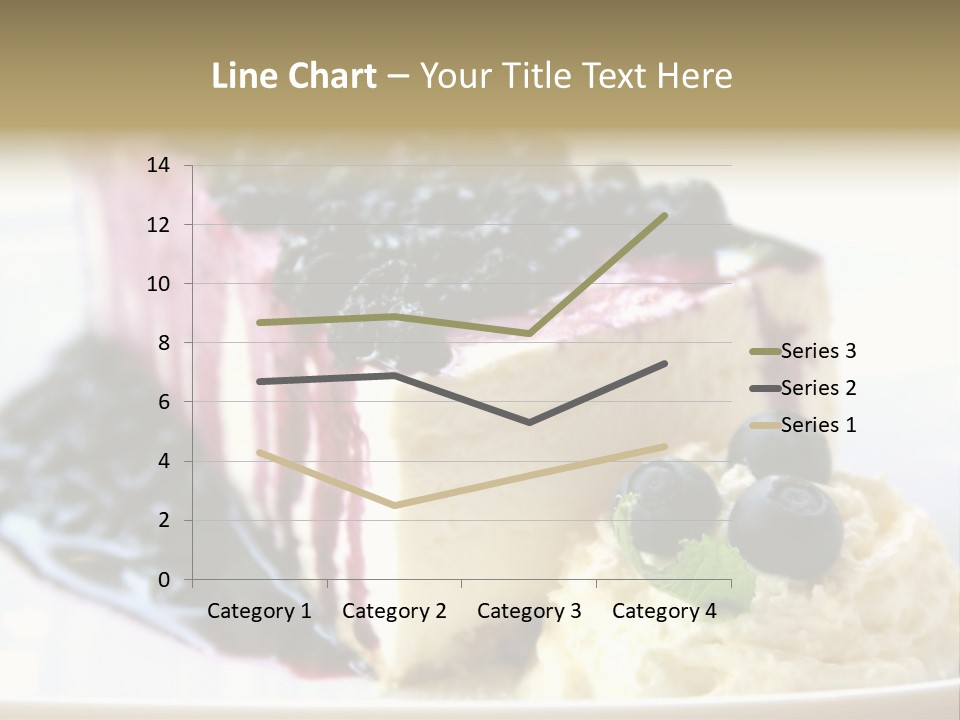 Blueberry Cheesecake Slice PowerPoint Template
