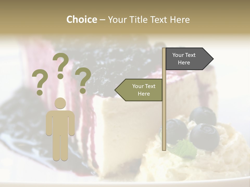 Blueberry Cheesecake Slice PowerPoint Template