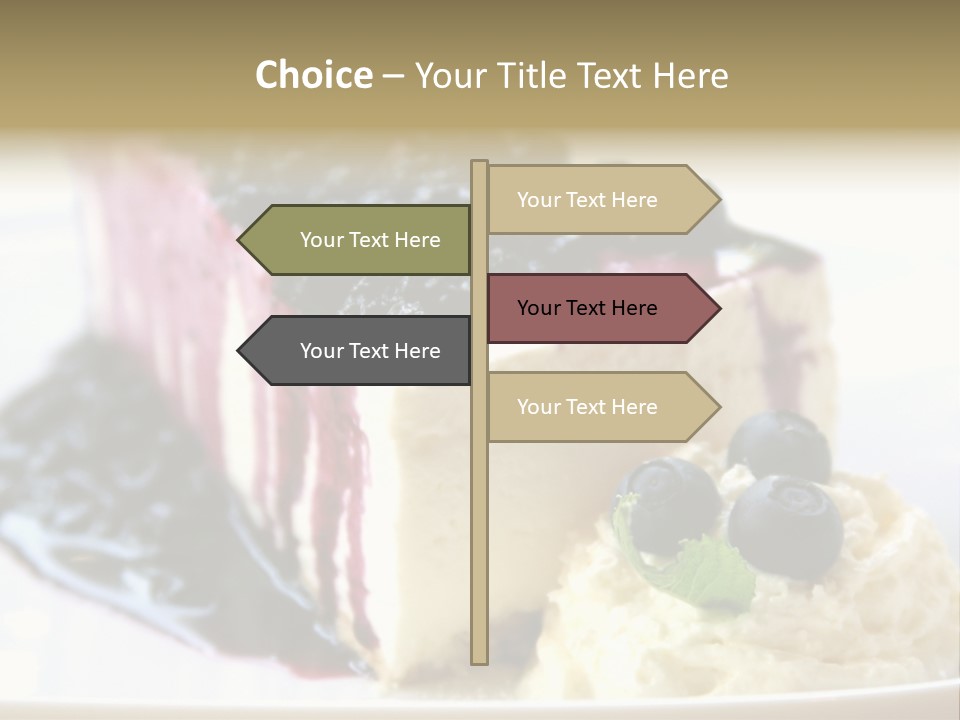 Blueberry Cheesecake Slice PowerPoint Template