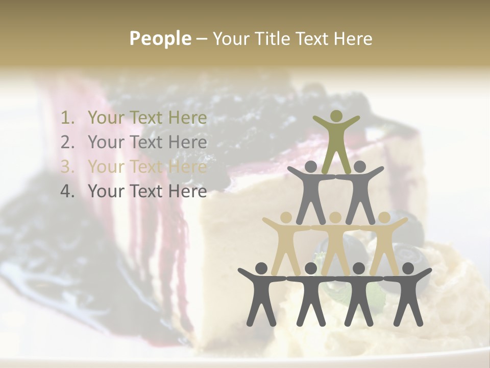 Blueberry Cheesecake Slice PowerPoint Template