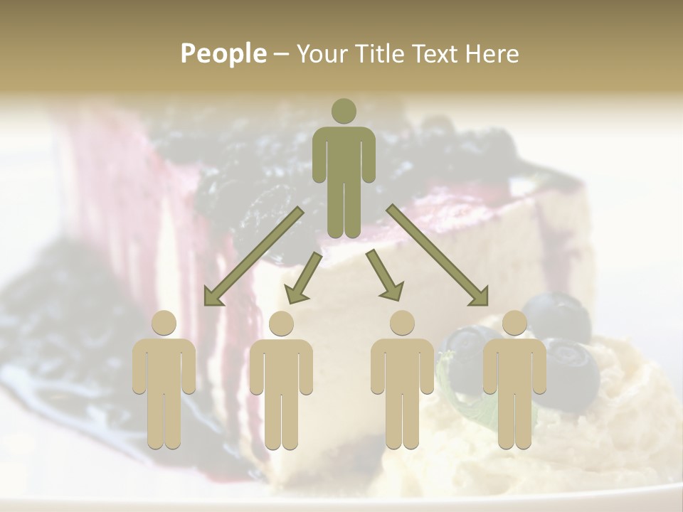 Blueberry Cheesecake Slice PowerPoint Template