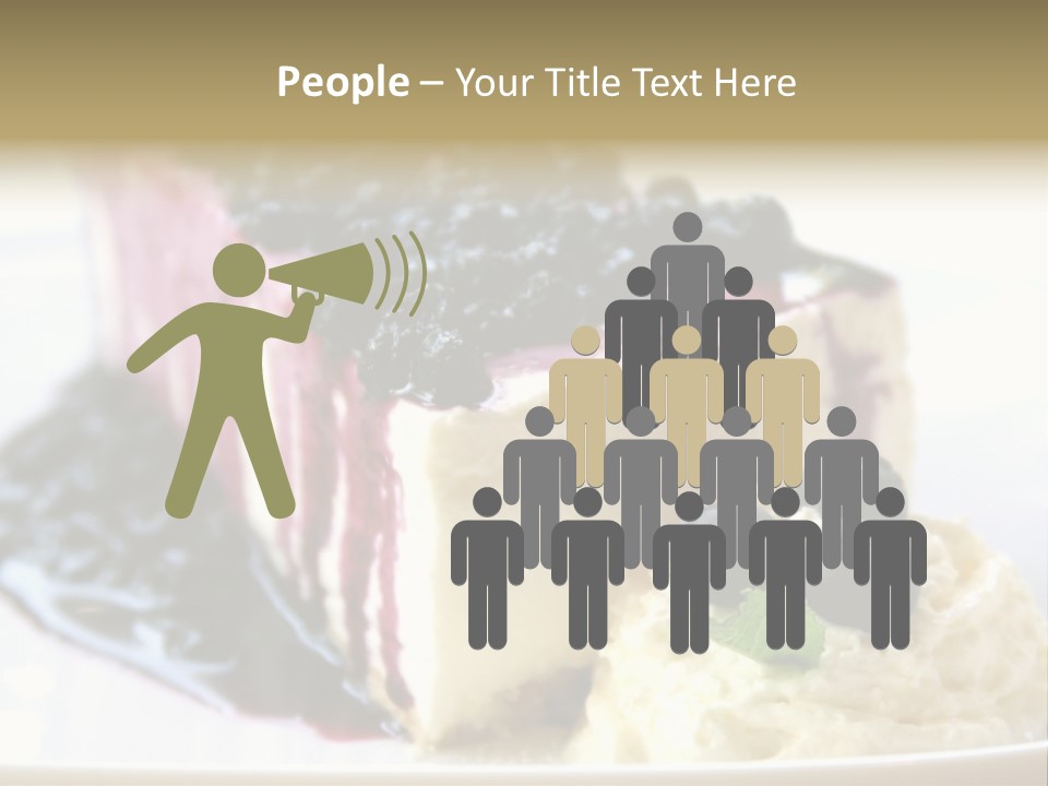 Blueberry Cheesecake Slice PowerPoint Template