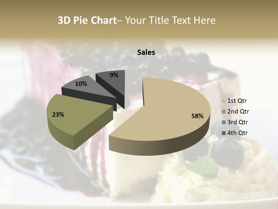 Blueberry Cheesecake Slice PowerPoint Template