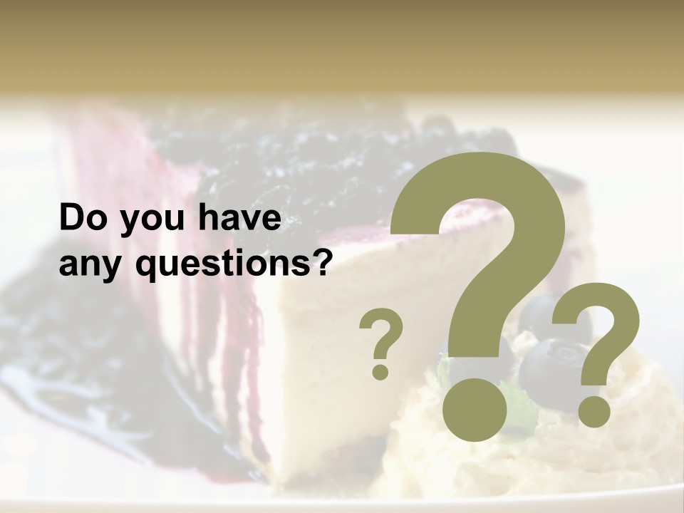 Blueberry Cheesecake Slice PowerPoint Template