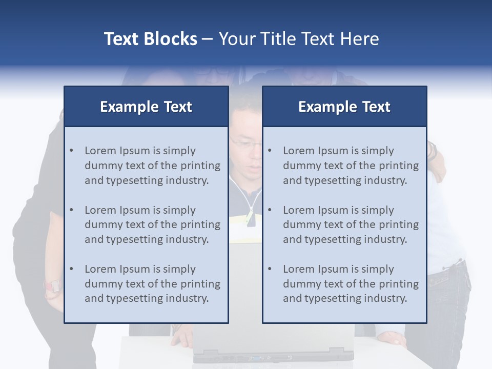Group Of Students On A Laptop Over A White Background PowerPoint Template