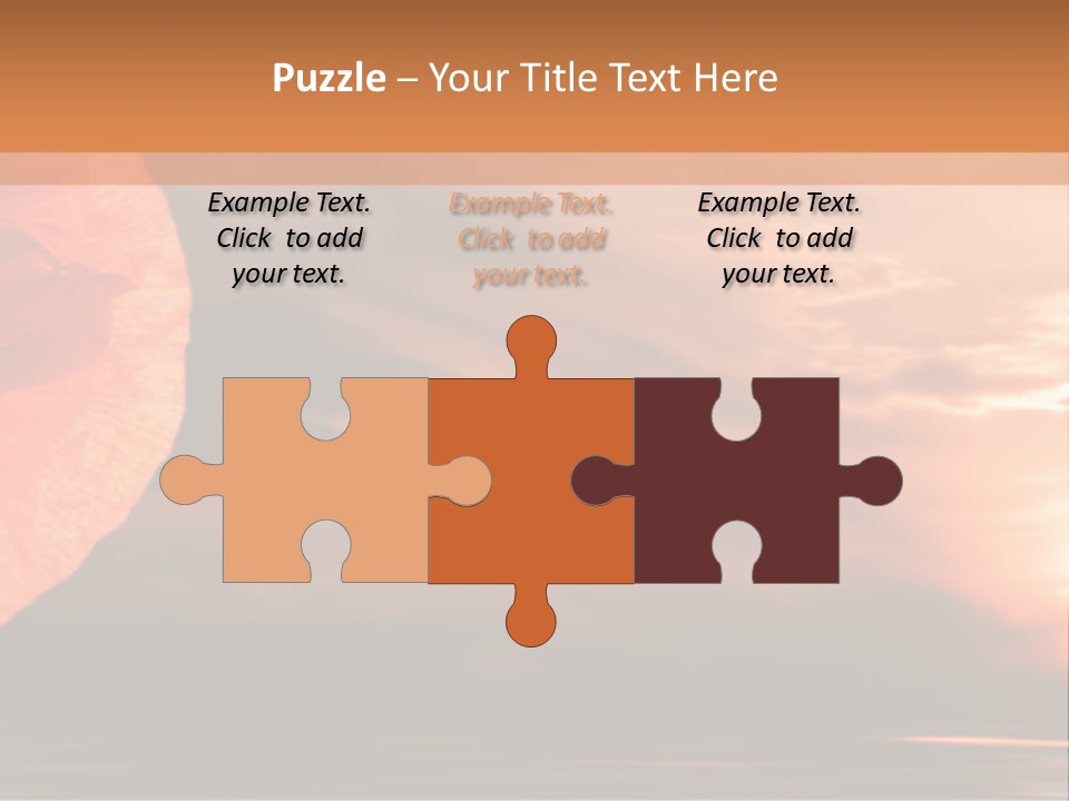 The Flower On Background Of The Sunset. The Abstraction. PowerPoint Template