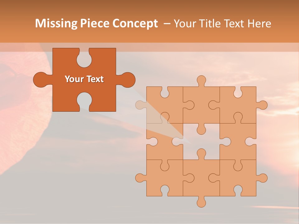 The Flower On Background Of The Sunset. The Abstraction. PowerPoint Template