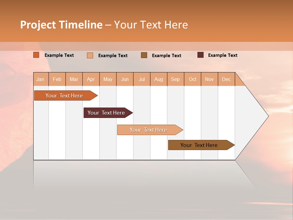 The Flower On Background Of The Sunset. The Abstraction. PowerPoint Template