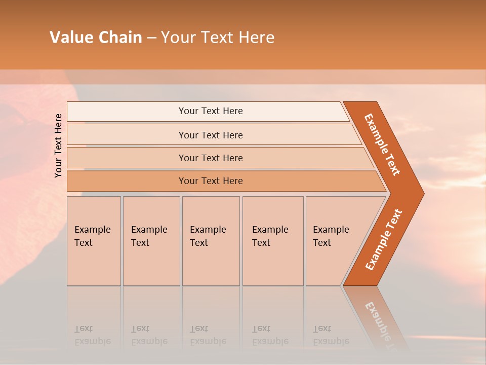 The Flower On Background Of The Sunset. The Abstraction. PowerPoint Template