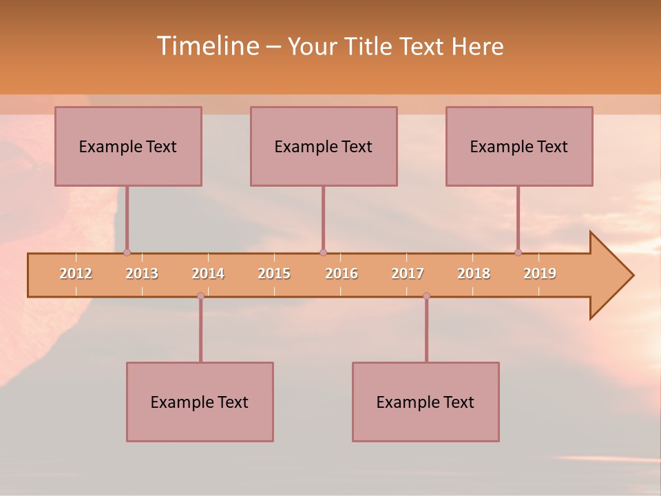 The Flower On Background Of The Sunset. The Abstraction. PowerPoint Template