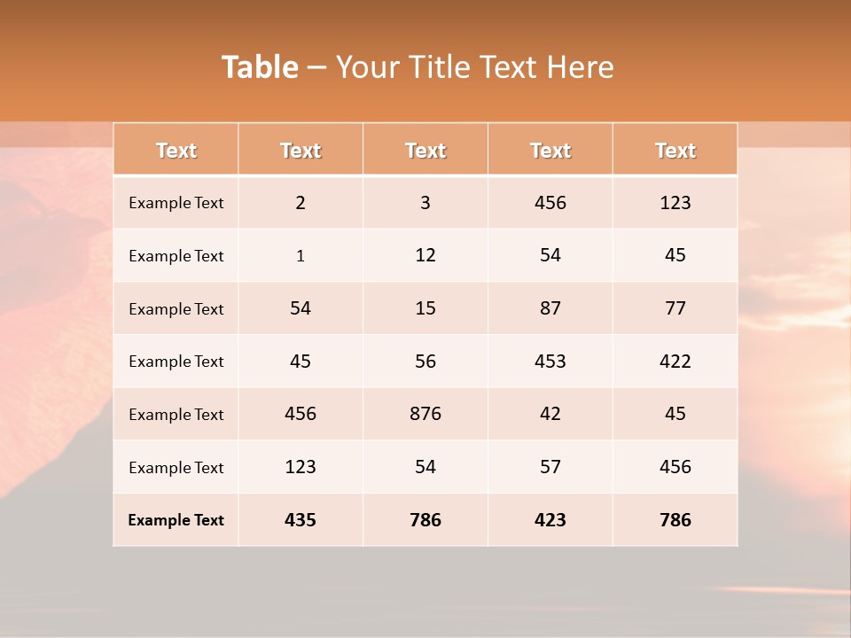 The Flower On Background Of The Sunset. The Abstraction. PowerPoint Template