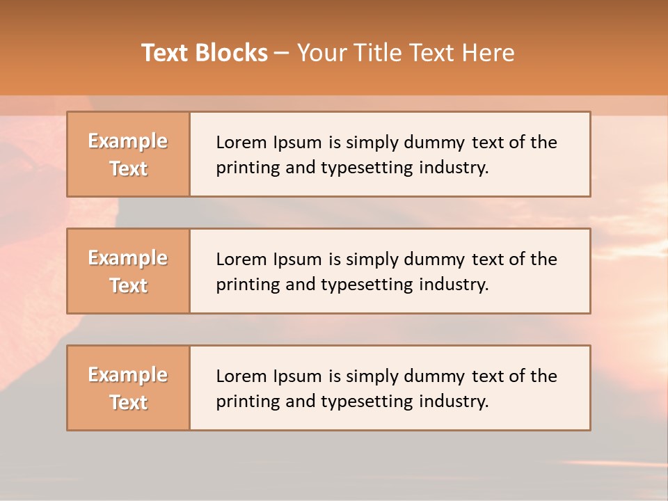 The Flower On Background Of The Sunset. The Abstraction. PowerPoint Template