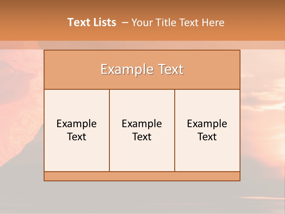 The Flower On Background Of The Sunset. The Abstraction. PowerPoint Template