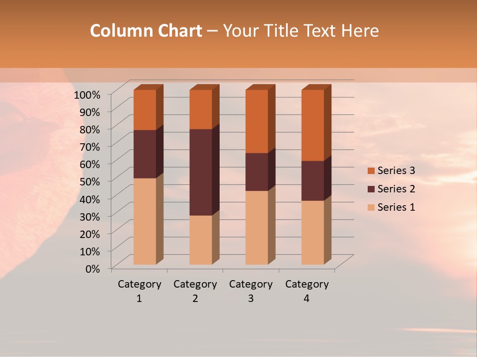 The Flower On Background Of The Sunset. The Abstraction. PowerPoint Template
