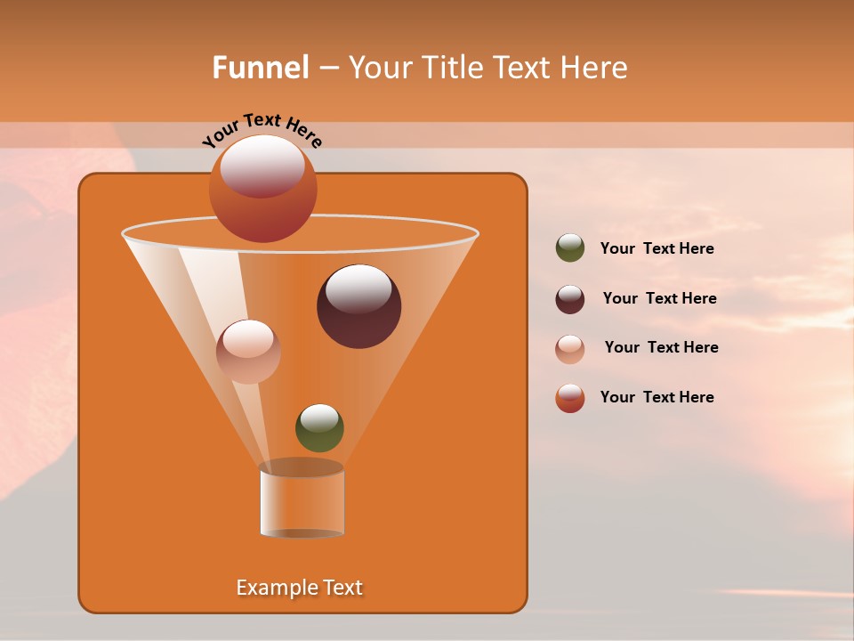 The Flower On Background Of The Sunset. The Abstraction. PowerPoint Template