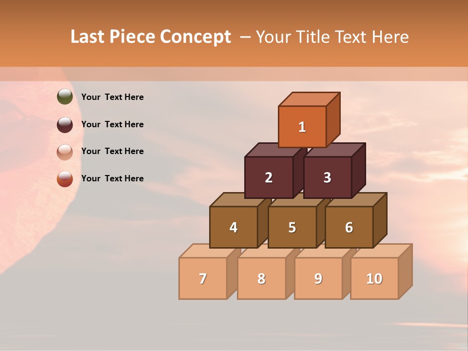 The Flower On Background Of The Sunset. The Abstraction. PowerPoint Template