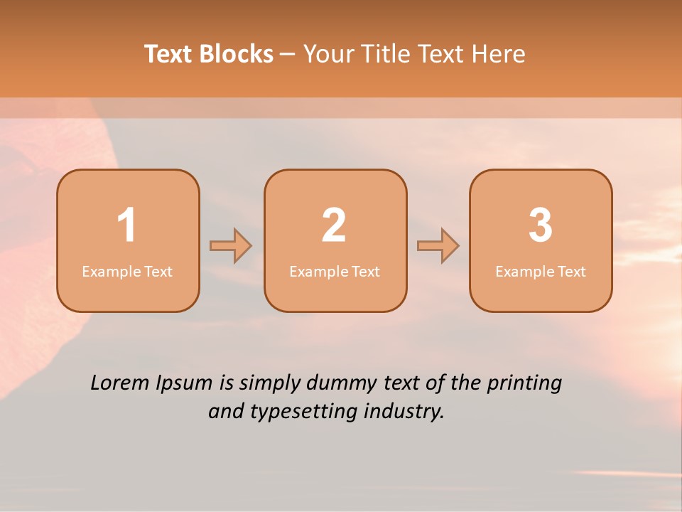 The Flower On Background Of The Sunset. The Abstraction. PowerPoint Template